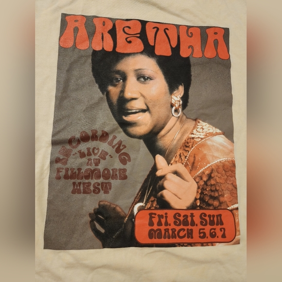 Aretha Franklin T-shirt Fri Sat Sun March 6, 7, 8 recording live - Picture 9 of 9